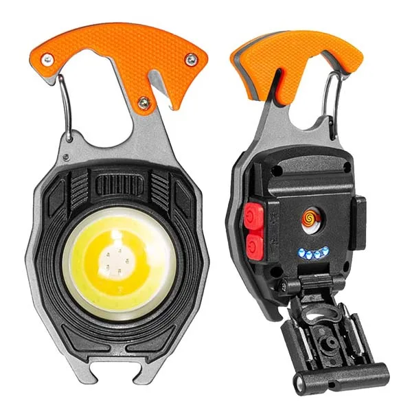 LED Keychain Light Pocket Flashlight Rechargeable Light COB Screwdriver Emergency Work Light,Cigarete Light